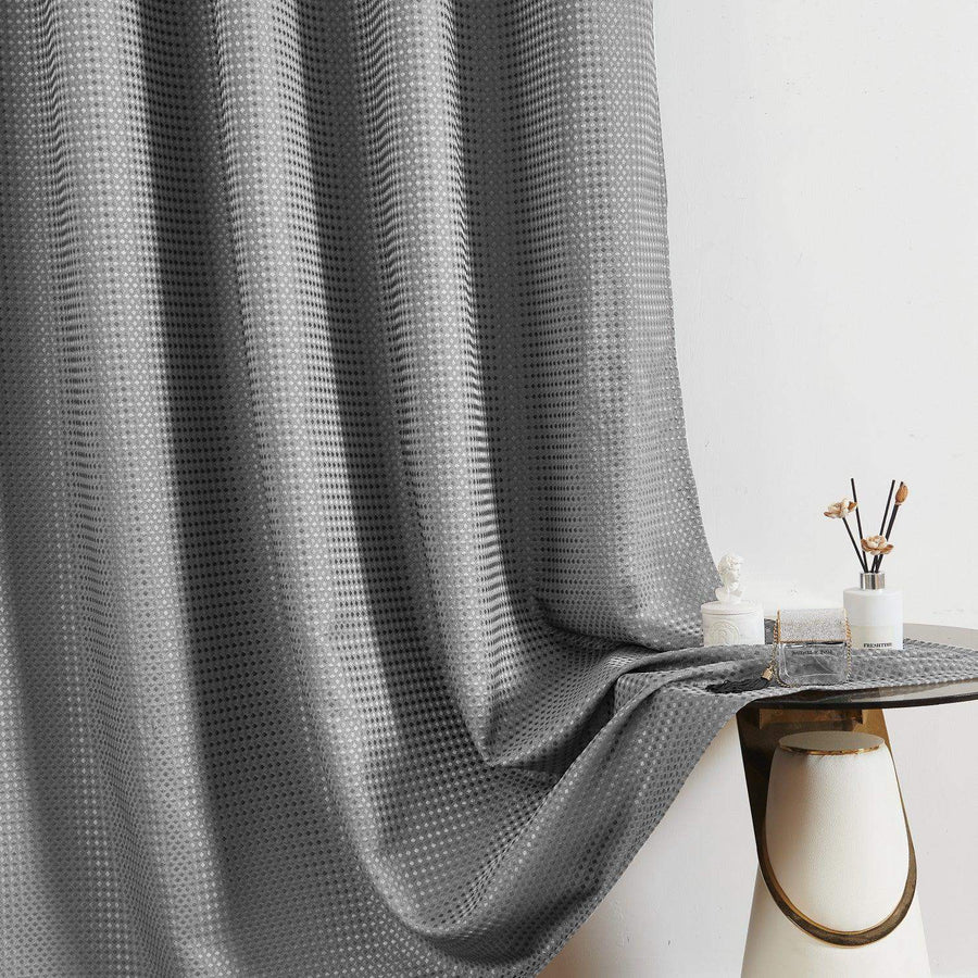 Waffle Weave Hookless Shower Curtain - Jinchan Home