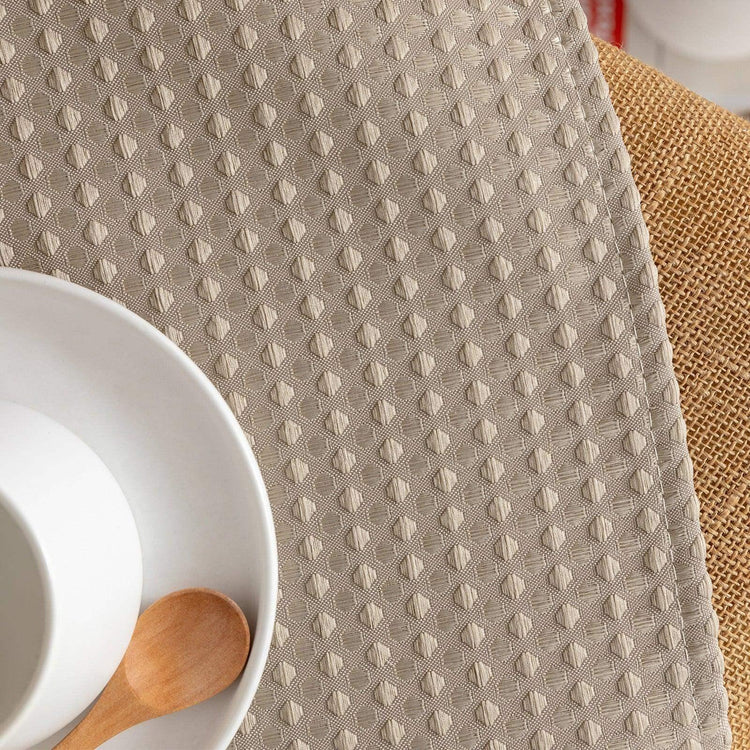 Solid Waffle Weave Rod-Pocket Valance - Jinchan Home