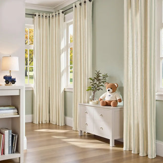 
                    
                      Colorful Vertical Stripe Poly-Linen Grommet Curtains - Jinchan Home
                    
                  