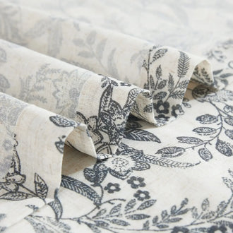 
                    
                      Vintage Scrollwork Floral Linen Kitchen Curtains - Jinchan Home
                    
                  