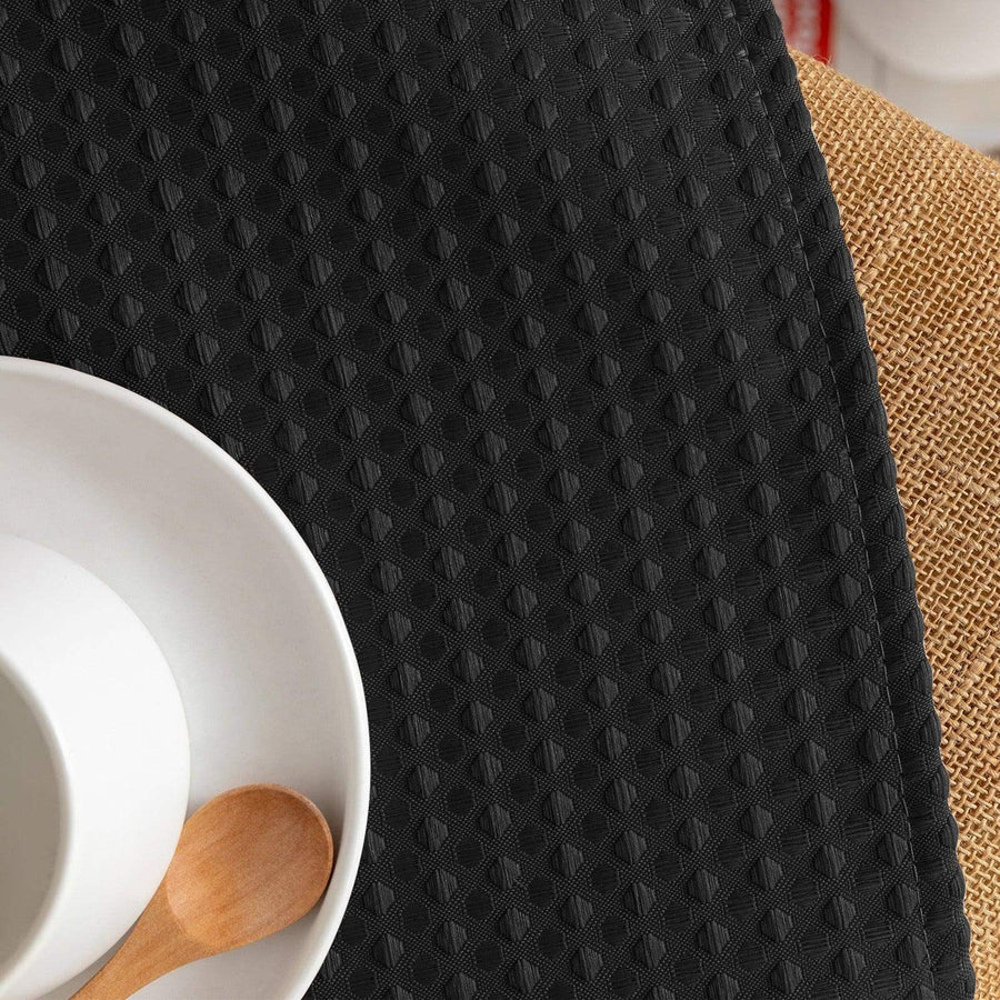 Solid Waffle Weave Rod-Pocket Valance - Jinchan Home