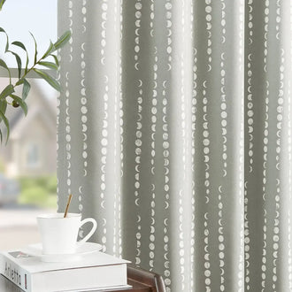 
                    
                      Boho Moon Phase Print Blackout Curtains - Jinchan Home
                    
                  