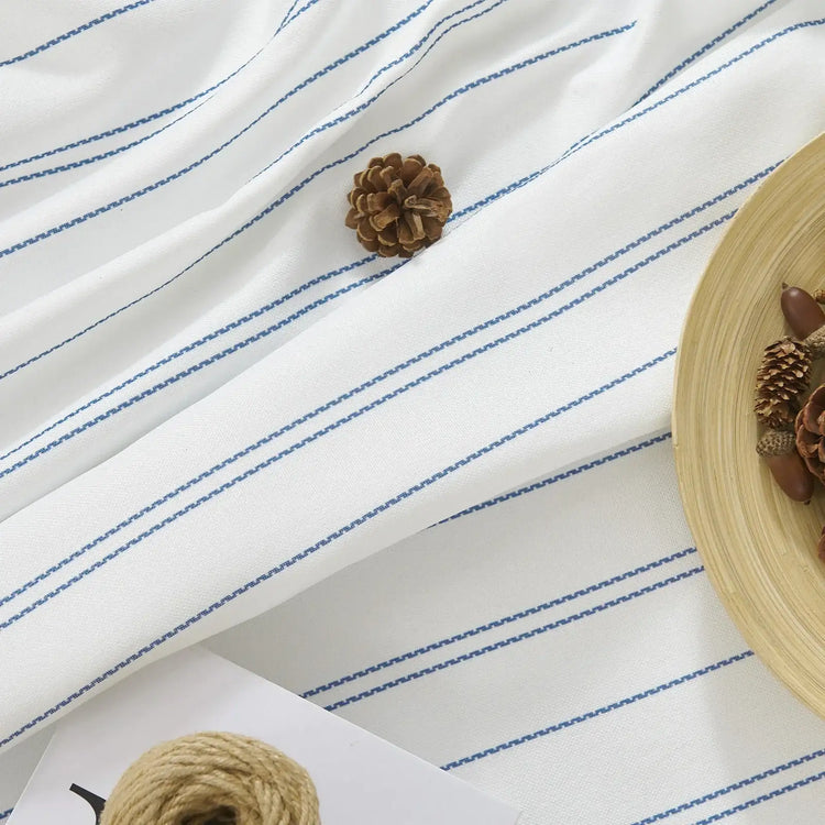 Chevron Vertical Stripe Kitchen Curtain - Jinchan Home