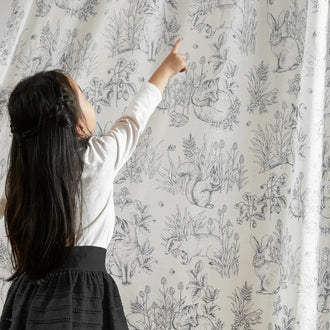 
                    
                      Bunny & Squirrel Toile Linen Curtains - Jinchan Home
                    
                  
