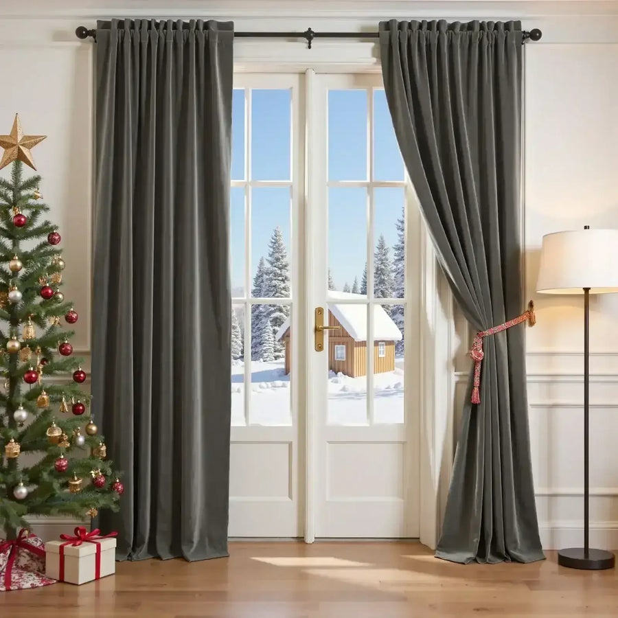 Velvet Curtain (1 Panel) - Jinchan Home