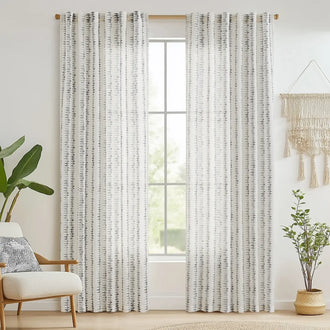 
                    
                      Boho Prism Triangle Stripe Linen Curtains - Jinchan Home
                    
                  