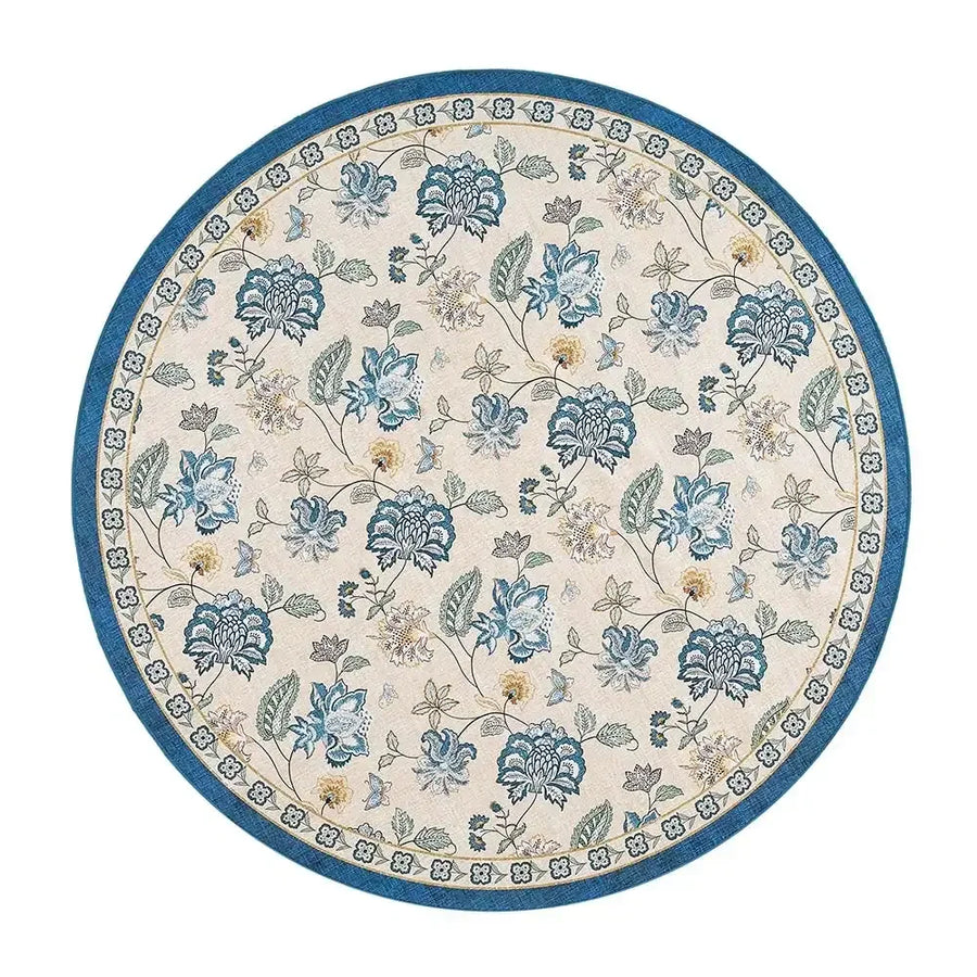 Vintage Floral Butterfly Botanical Area Rug - Jinchan Home