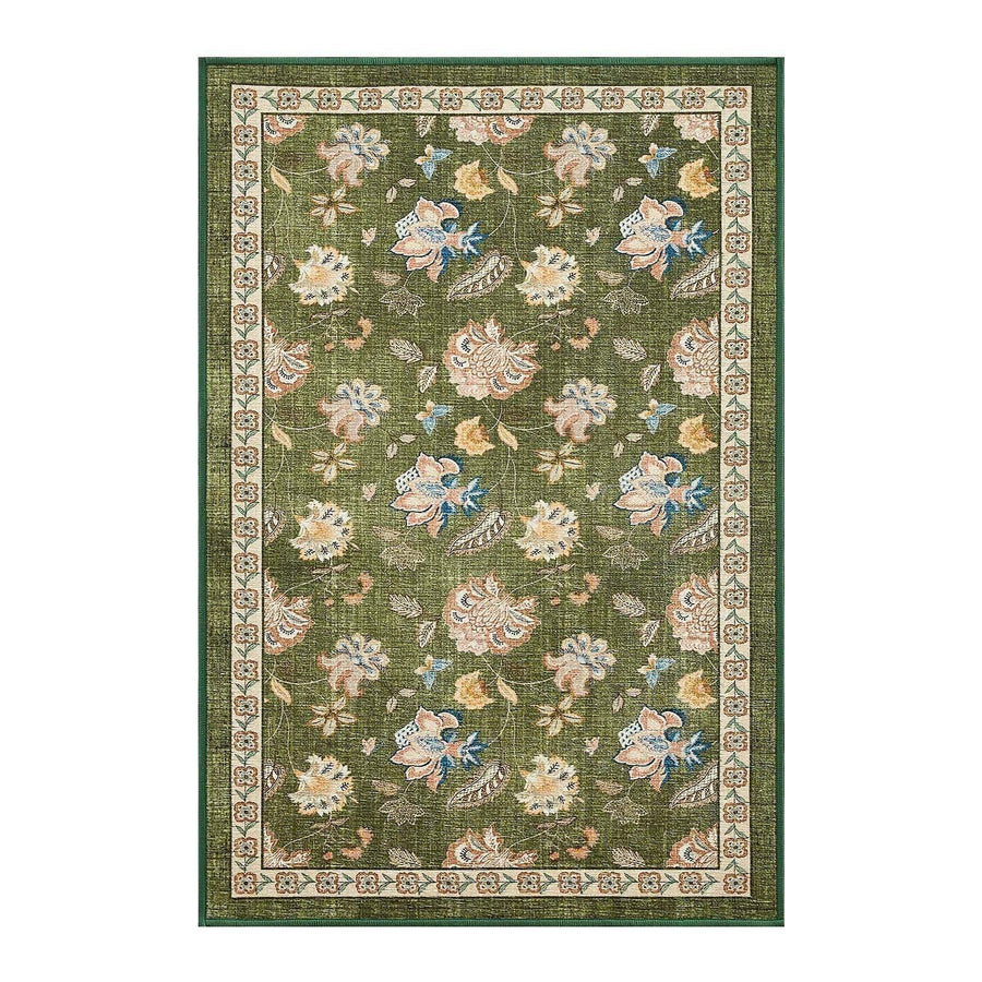 Vintage Floral Butterfly Botanical Area Rug - Jinchan Home