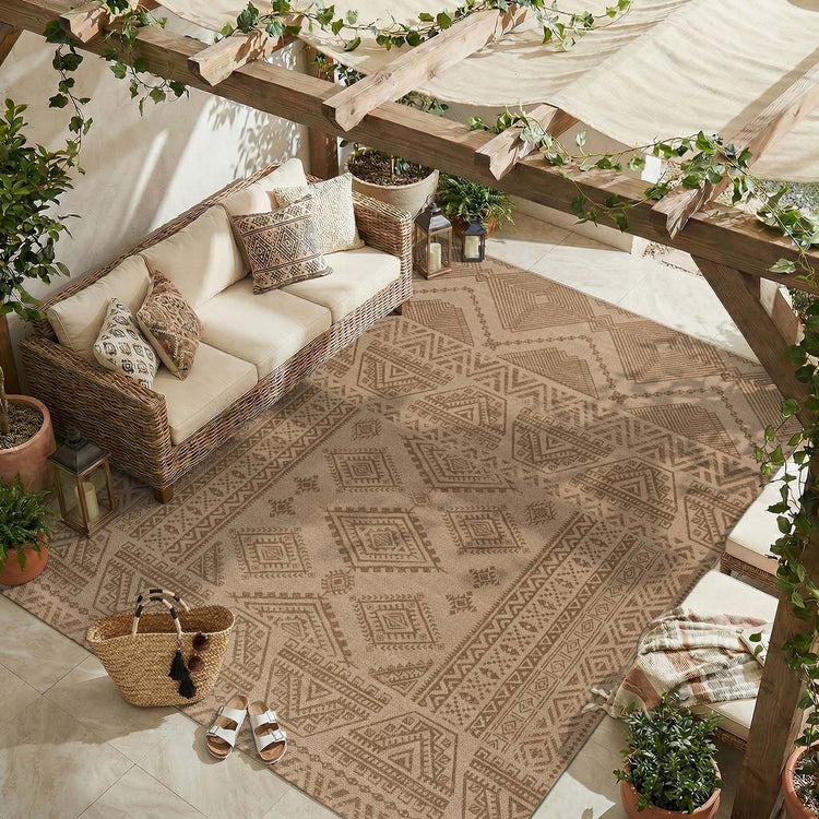 Jinchan Faux Jute Geometric Area Rug - Jinchan Home