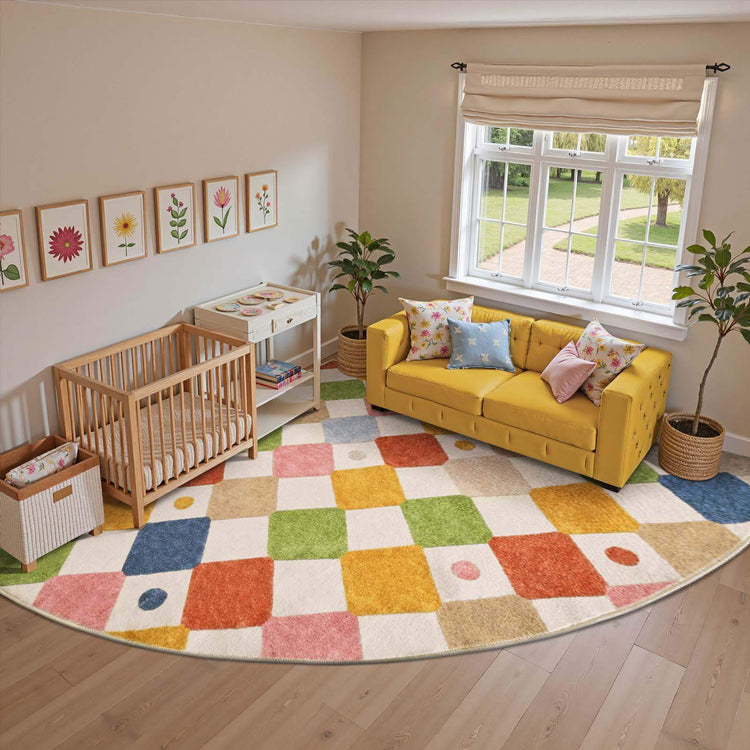 Candy Bean Diamond Rug - Jinchan Home
