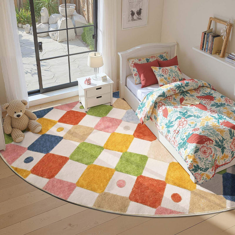 Candy Bean Diamond Rug - Jinchan Home