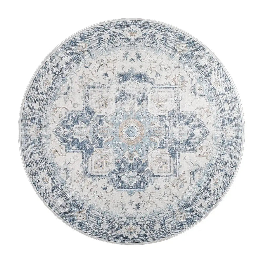 Mist-Toned Persian Bloom Rug - Jinchan Home