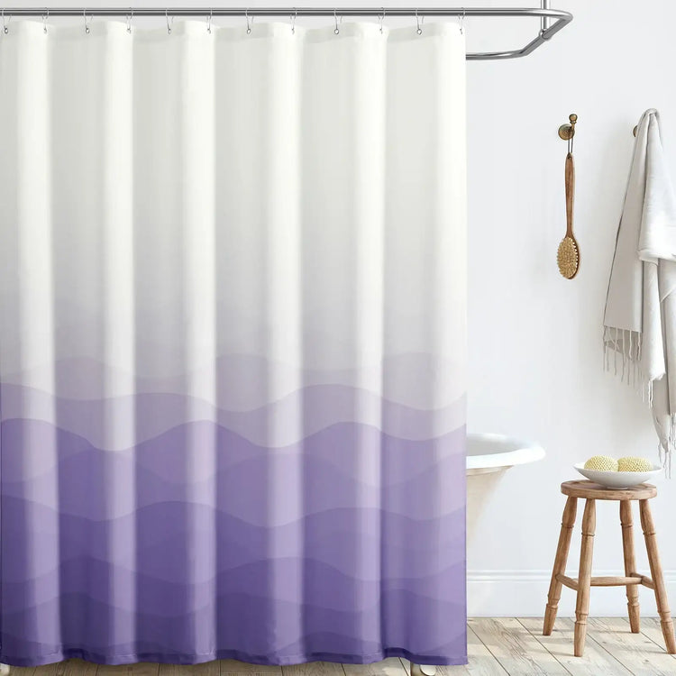 Soft Ombre Ripple Shower Curtain - Jinchan Home
