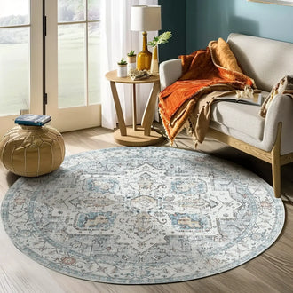 
                    
                      Vintage Persian-Style Distressed Area Rug - Jinchan Home
                    
                  