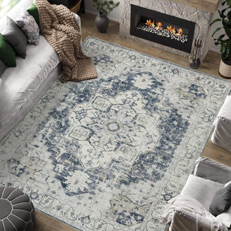 
                    
                      Mist-Toned Persian Bloom Rug - Jinchan Home
                    
                  
