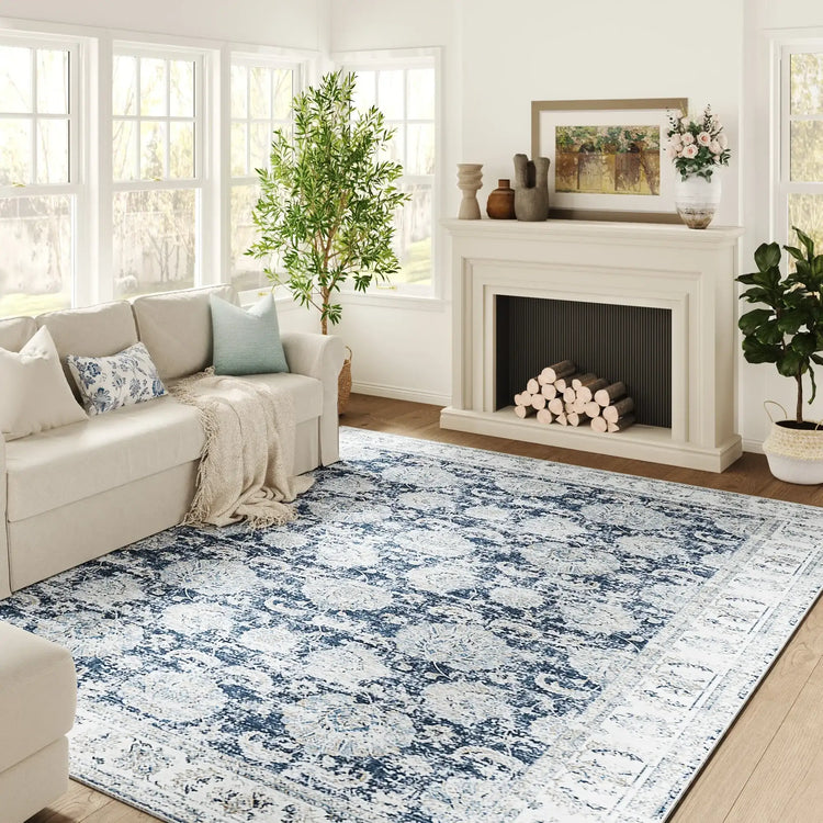 Vintage Medallion Floral Rug - Jinchan Home