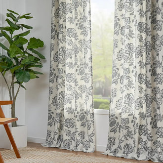 
                    
                      Vintage Line-Art Multi-Floral Vine Curtains - Jinchan Home
                    
                  