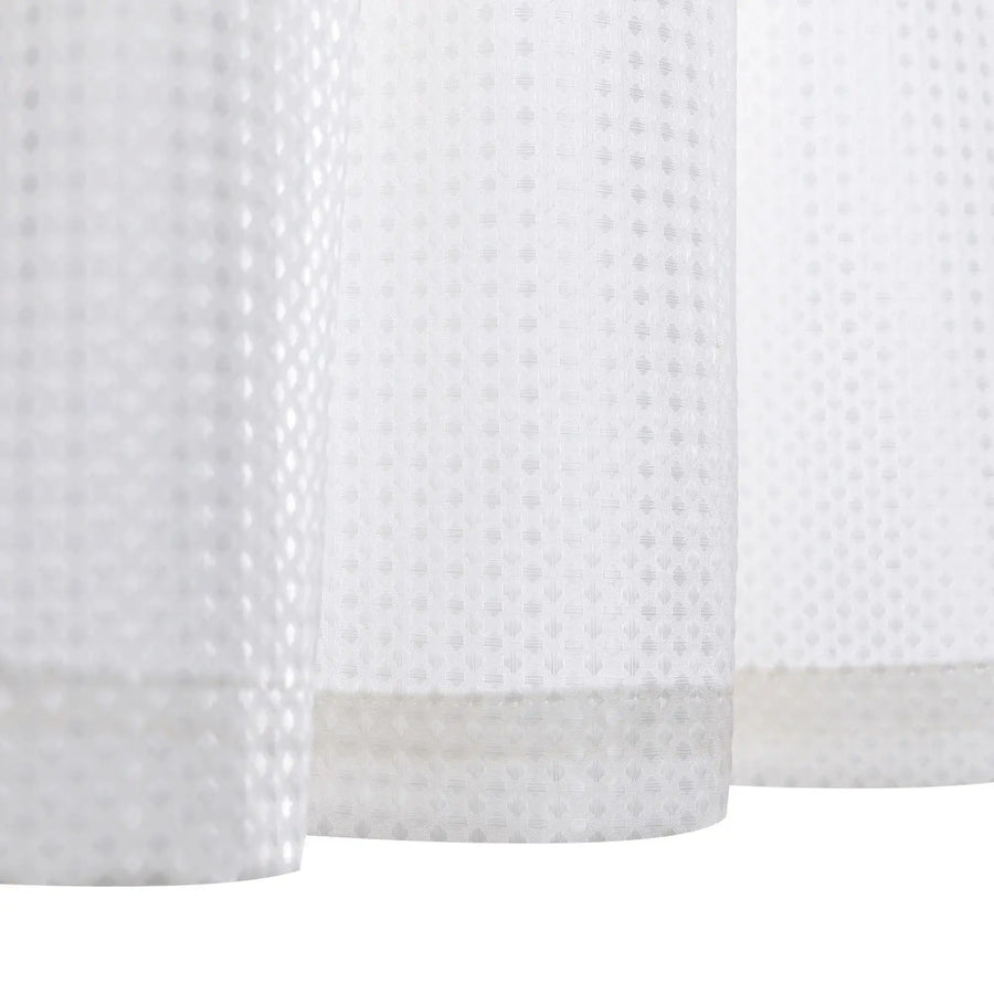 Waffle Weave Grommet Top Shower Curtain - Jinchan Home