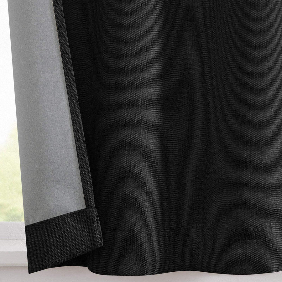 Solid Faux Linen Rod Pocket Kitchen Curtains - Jinchan Home