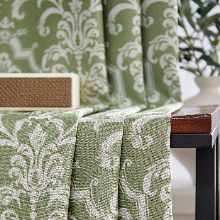 Damask Heritage Vintage Curtains - Jinchan Home