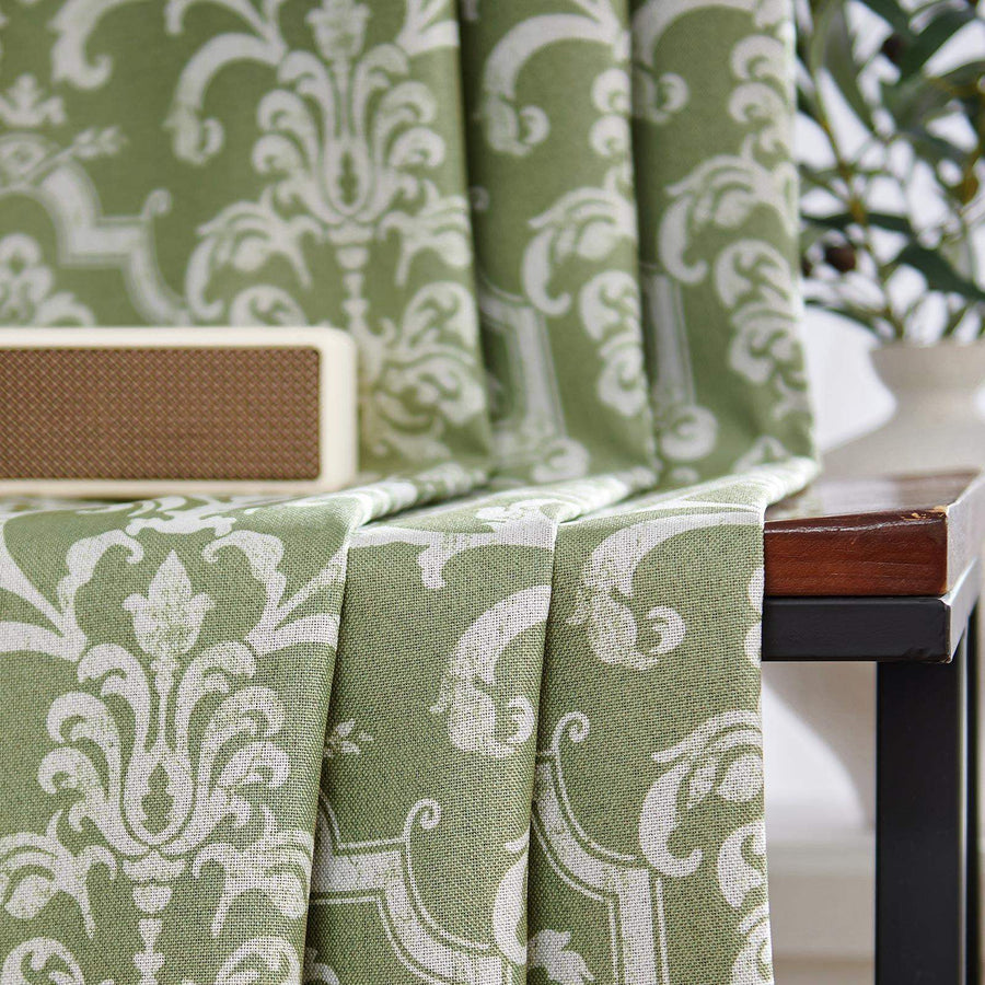 Damask Heritage Vintage Curtains - Jinchan Home