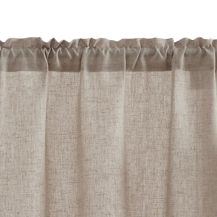 Linen Blend Solid Kitchen Curtains - Jinchan Home