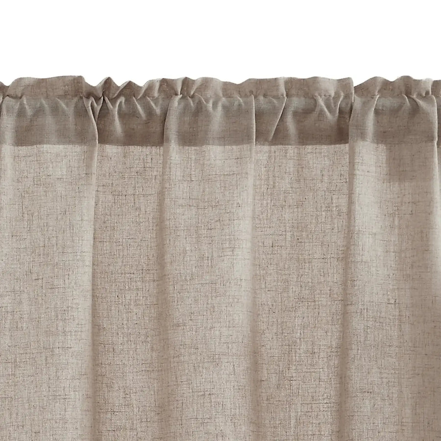 Linen Blend Solid Kitchen Curtains - Jinchan Home