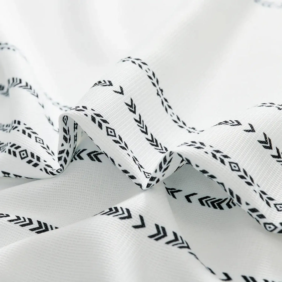 Boho Geometric Striped Shower Curtain - Jinchan Home