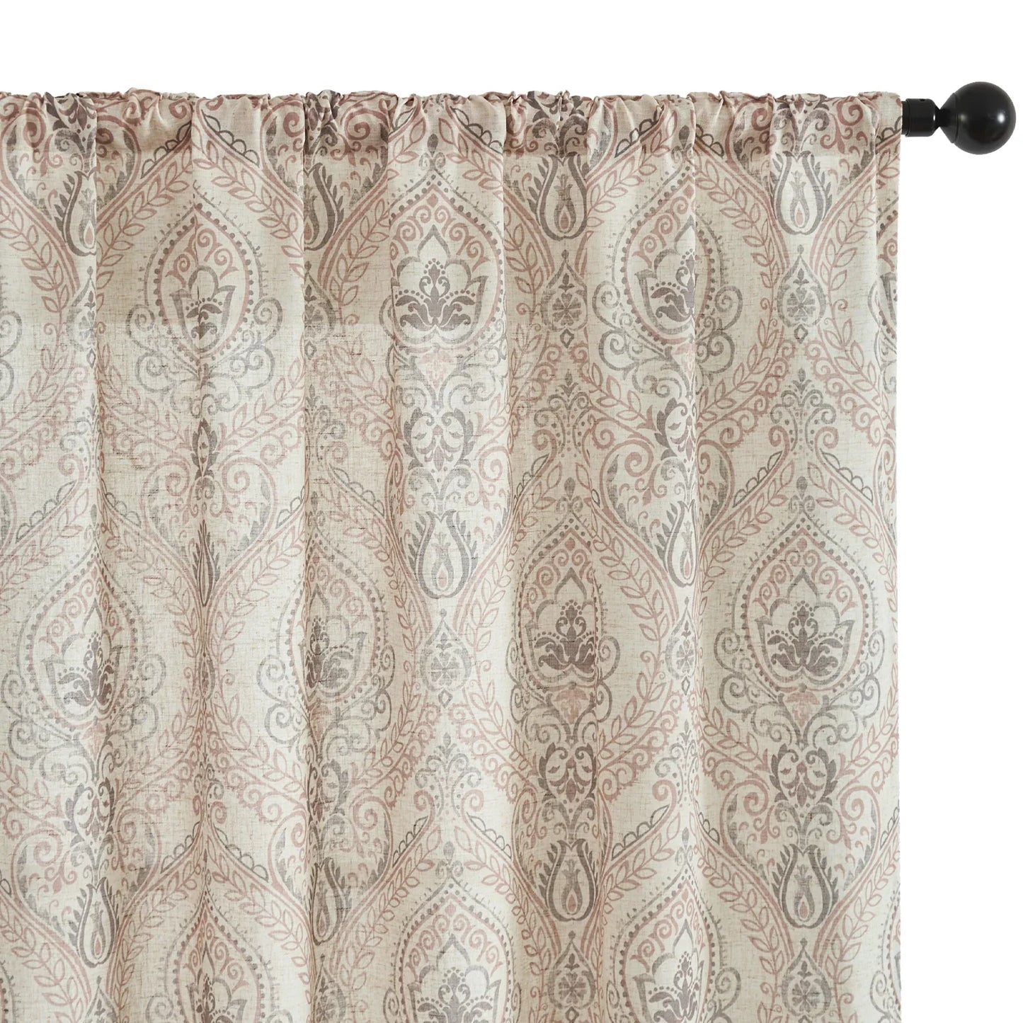 Vintage Paisley Rod Pocket Curtains - Jinchan Home