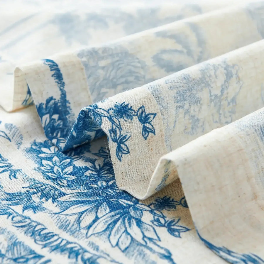 Jungle Safari Vintage Toile Print Grommet Curtains - Jinchan Home