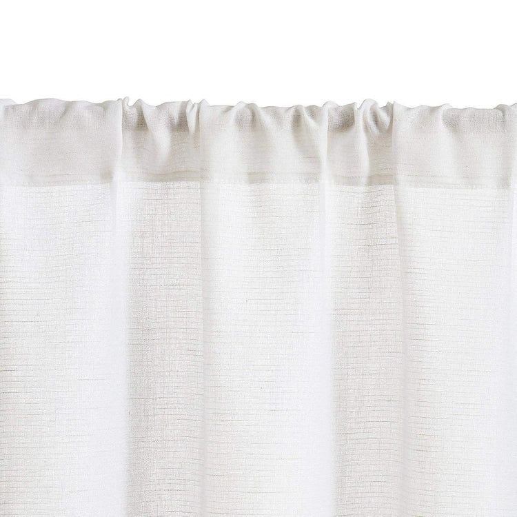 Linen Textured Tier Kitchen Curtains - Jinchan Home