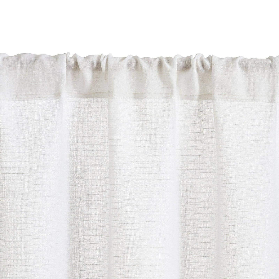 Linen Textured Tier Kitchen Curtains - Jinchan Home