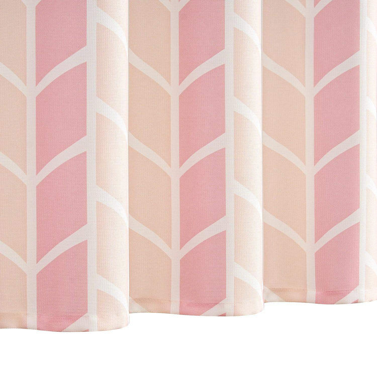 Two-Tone Herringbone Geometric Shower Curtain - Jinchan Home