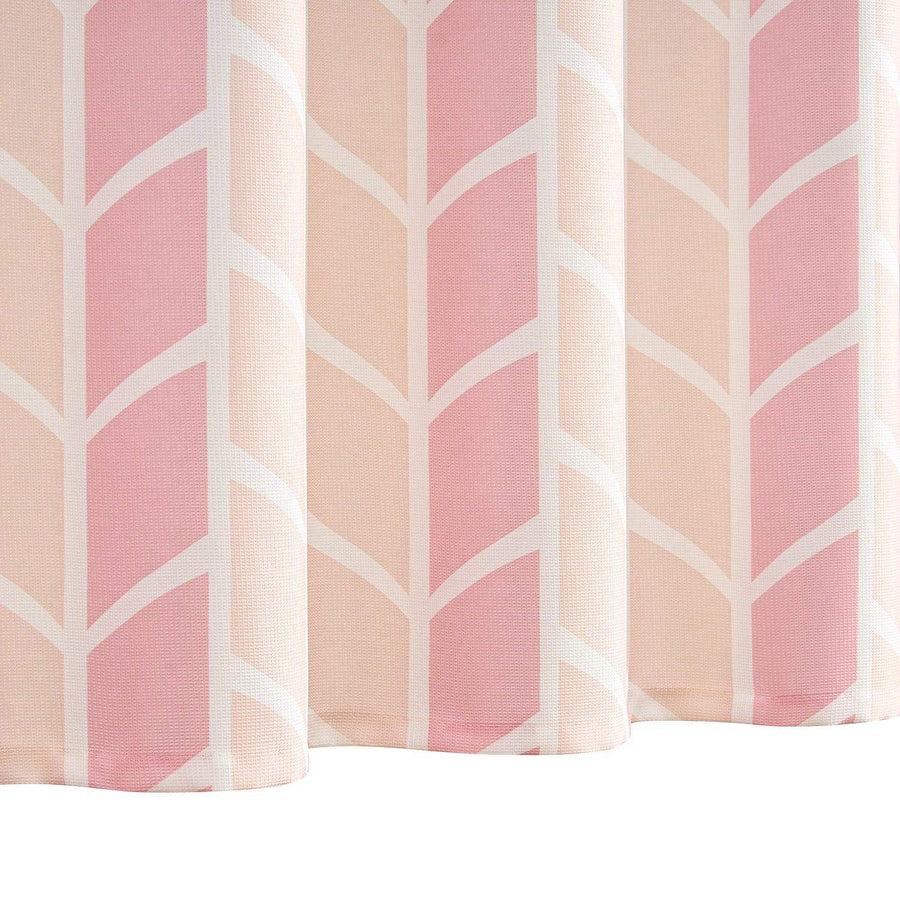 Two-Tone Herringbone Geometric Shower Curtain - Jinchan Home