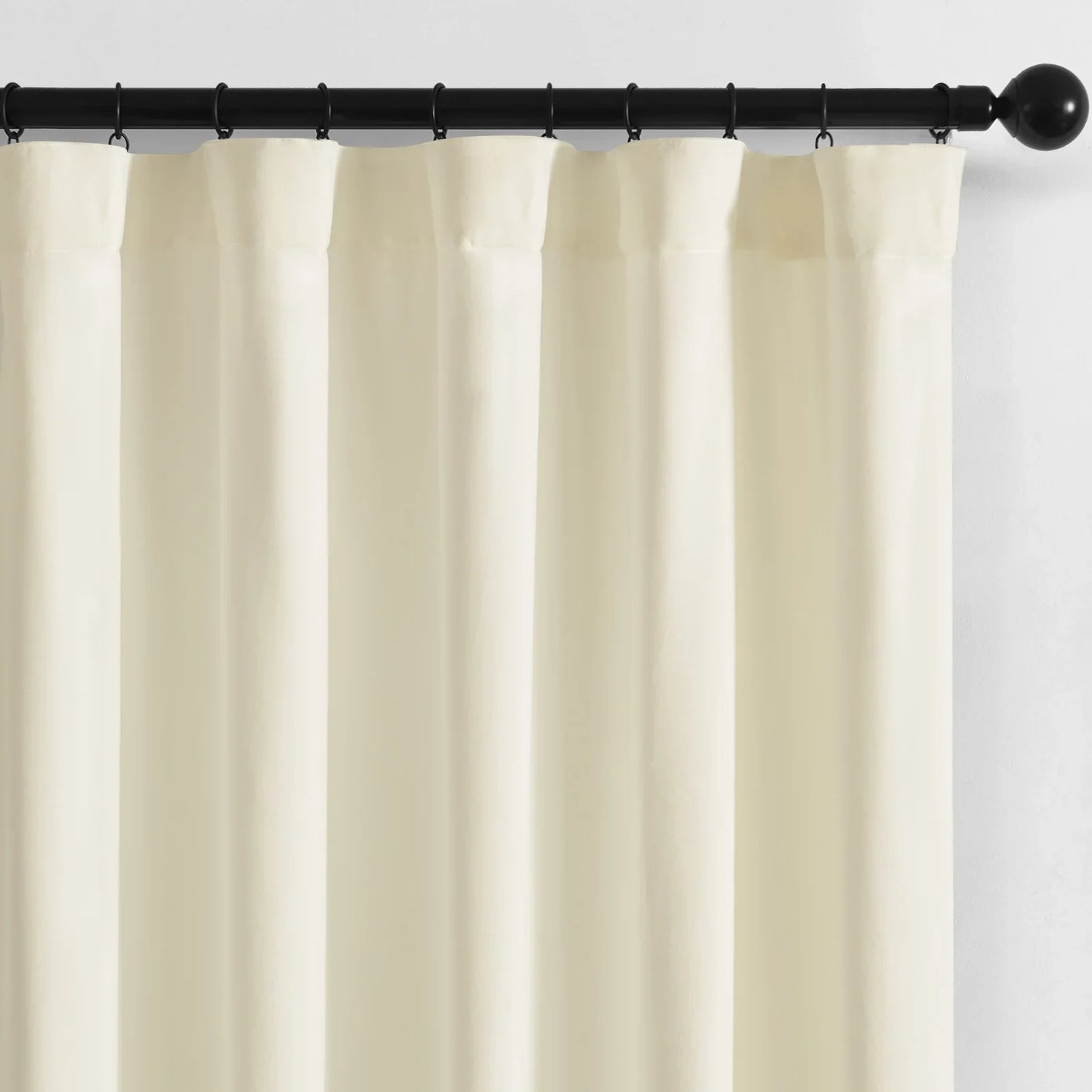 Ivory Velvet Light-filtering Curtains - Jinchan Home