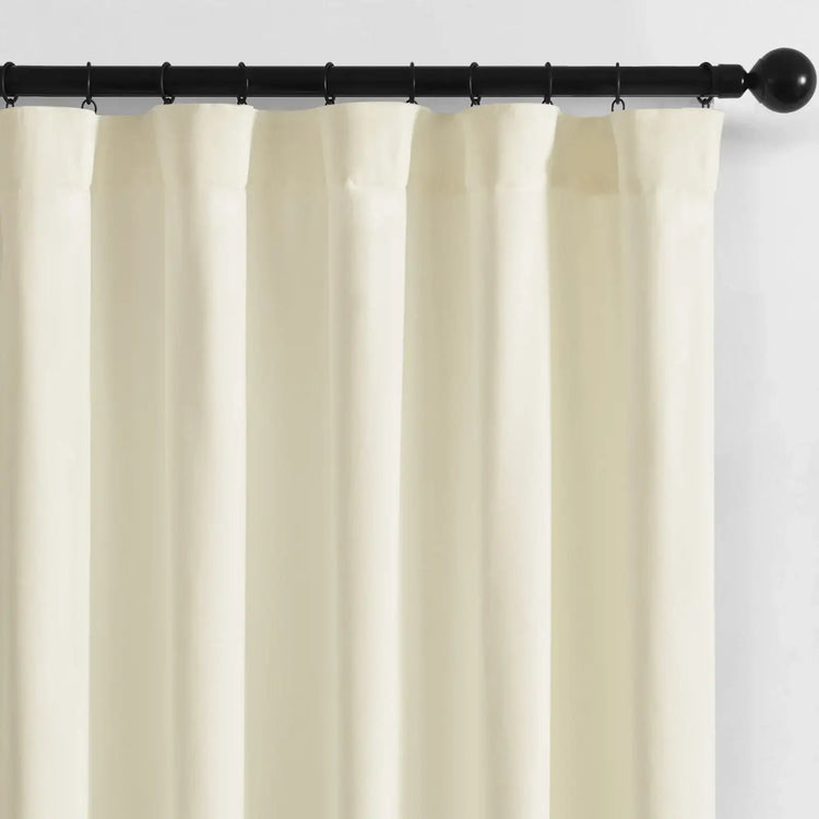 Ivory Velvet Light-filtering Curtains - Jinchan Home