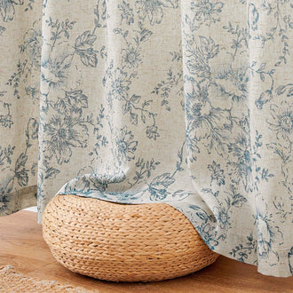 
                    
                      Floral Lined Linen Blend Curtains - Jinchan Home
                    
                  