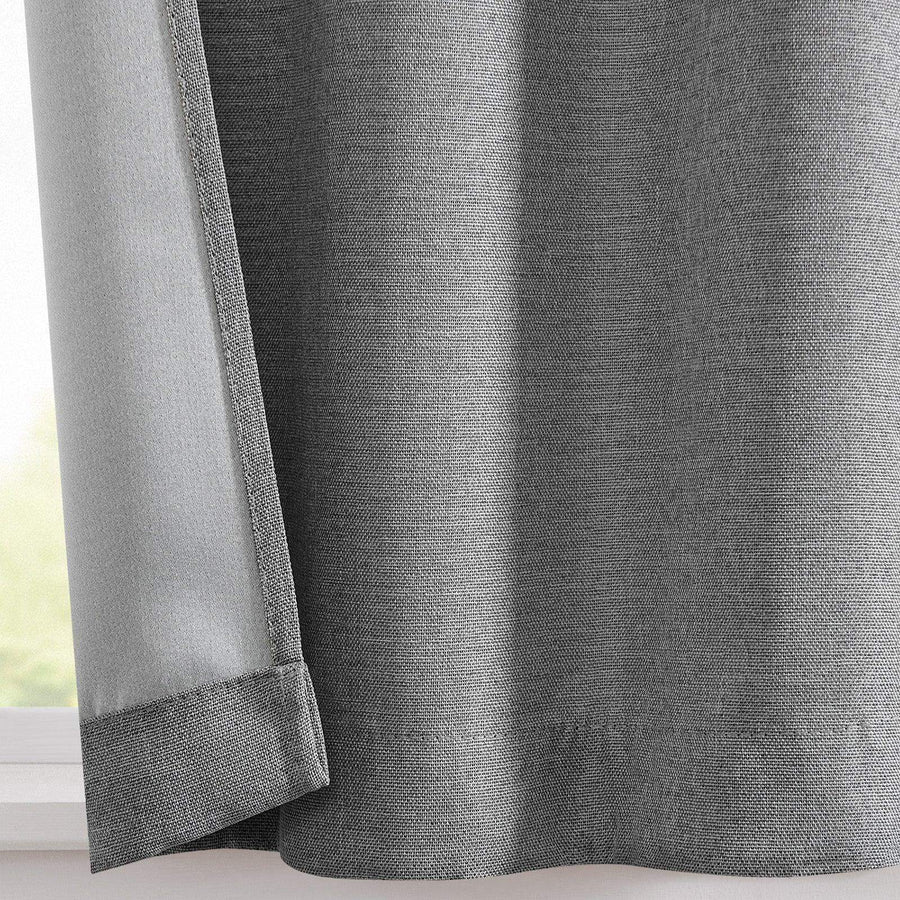 Faux Linen Solid Kitchen Curtains - Jinchan Home