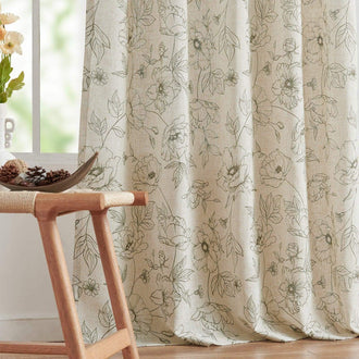 
                    
                      Floral Linen Curtains - Jinchan Home
                    
                  