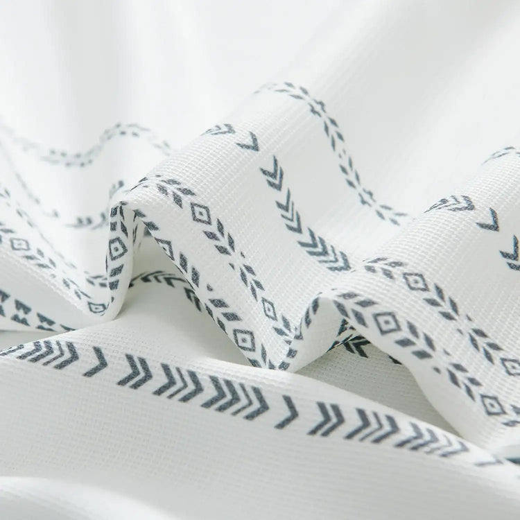 Boho Geometric Striped Shower Curtain - Jinchan Home