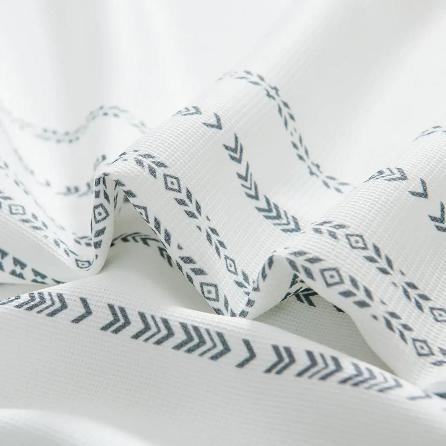 Boho Geometric Striped Shower Curtain - Jinchan Home