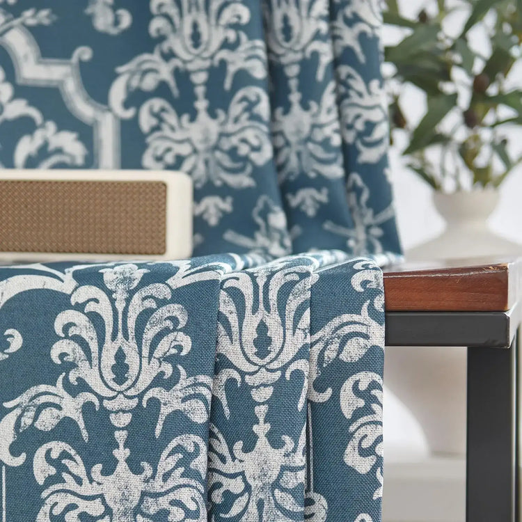 Damask Heritage Vintage Curtains - Jinchan Home