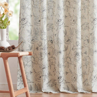 
                    
                      Floral Linen Curtains - Jinchan Home
                    
                  