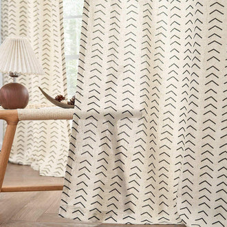 
                    
                      Herringbone Arrow Linen Curtains - Jinchan Home
                    
                  