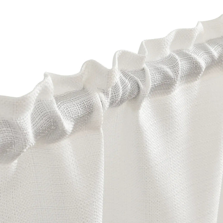 Solid Textured Network Polyester Kitchen Curtains - Jinchan Home