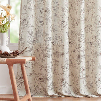 
                    
                      Floral Linen Curtains - Jinchan Home
                    
                  