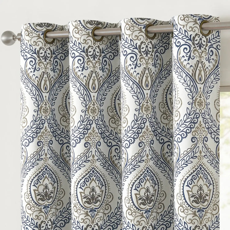 Paisley Pattern Grommet Curtains - Jinchan Home