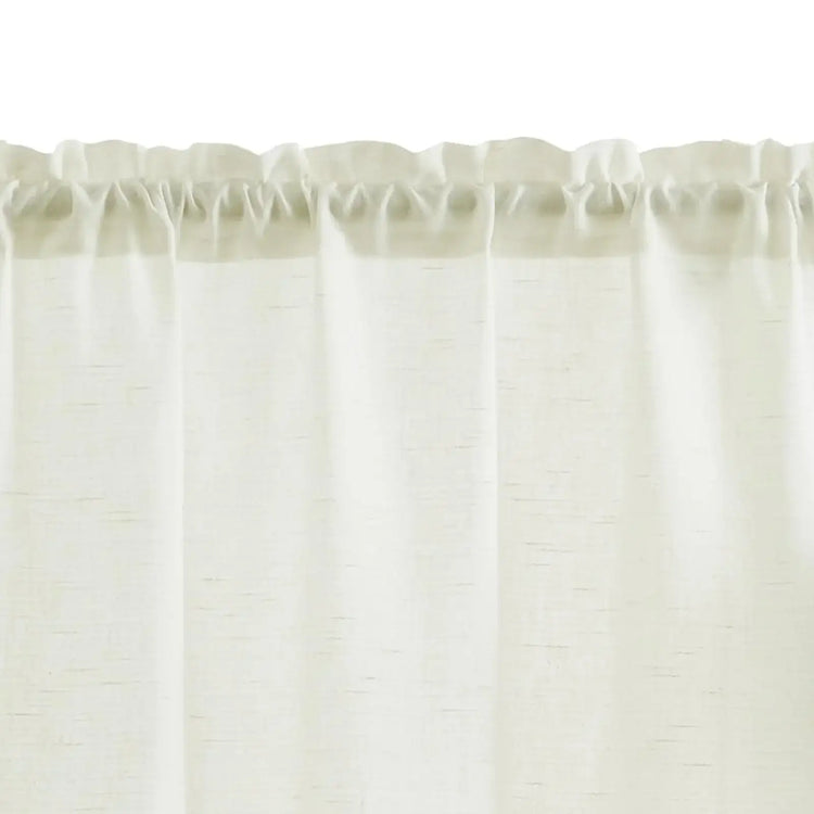 Linen Blend Solid Kitchen Curtains - Jinchan Home