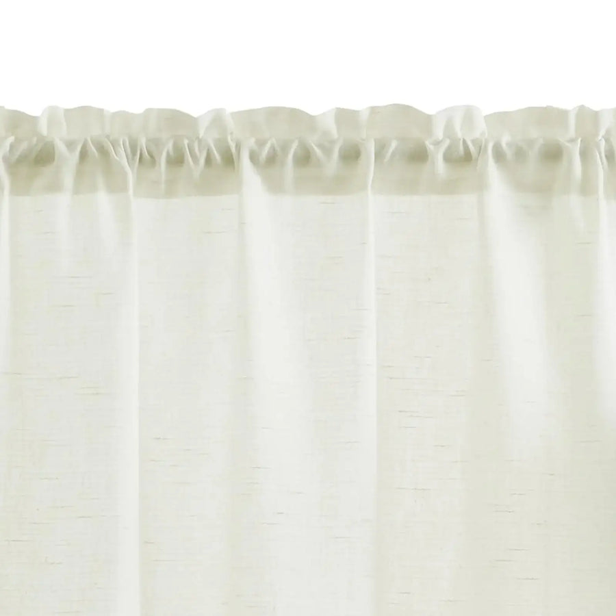Linen Blend Solid Kitchen Curtains - Jinchan Home