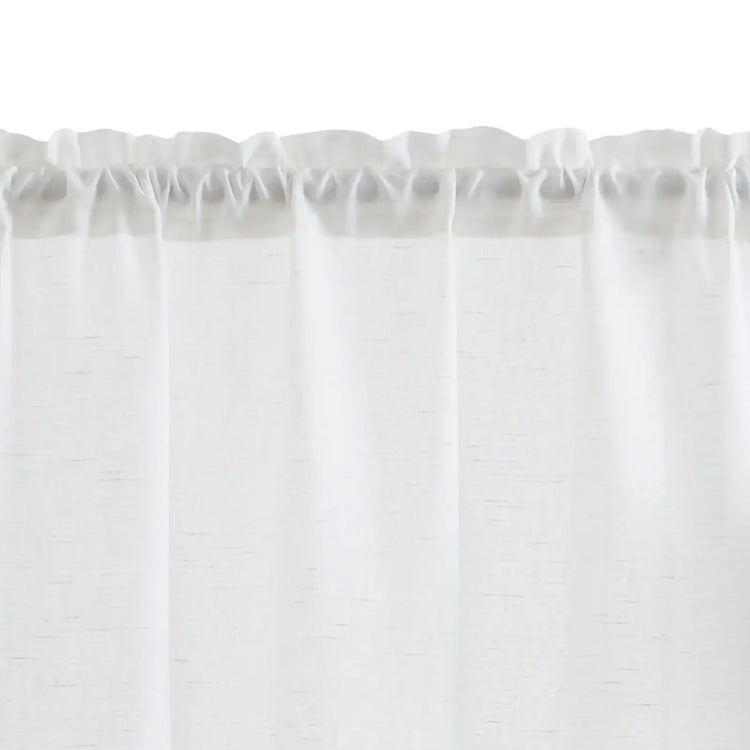 Linen Blend Solid Kitchen Curtains - Jinchan Home